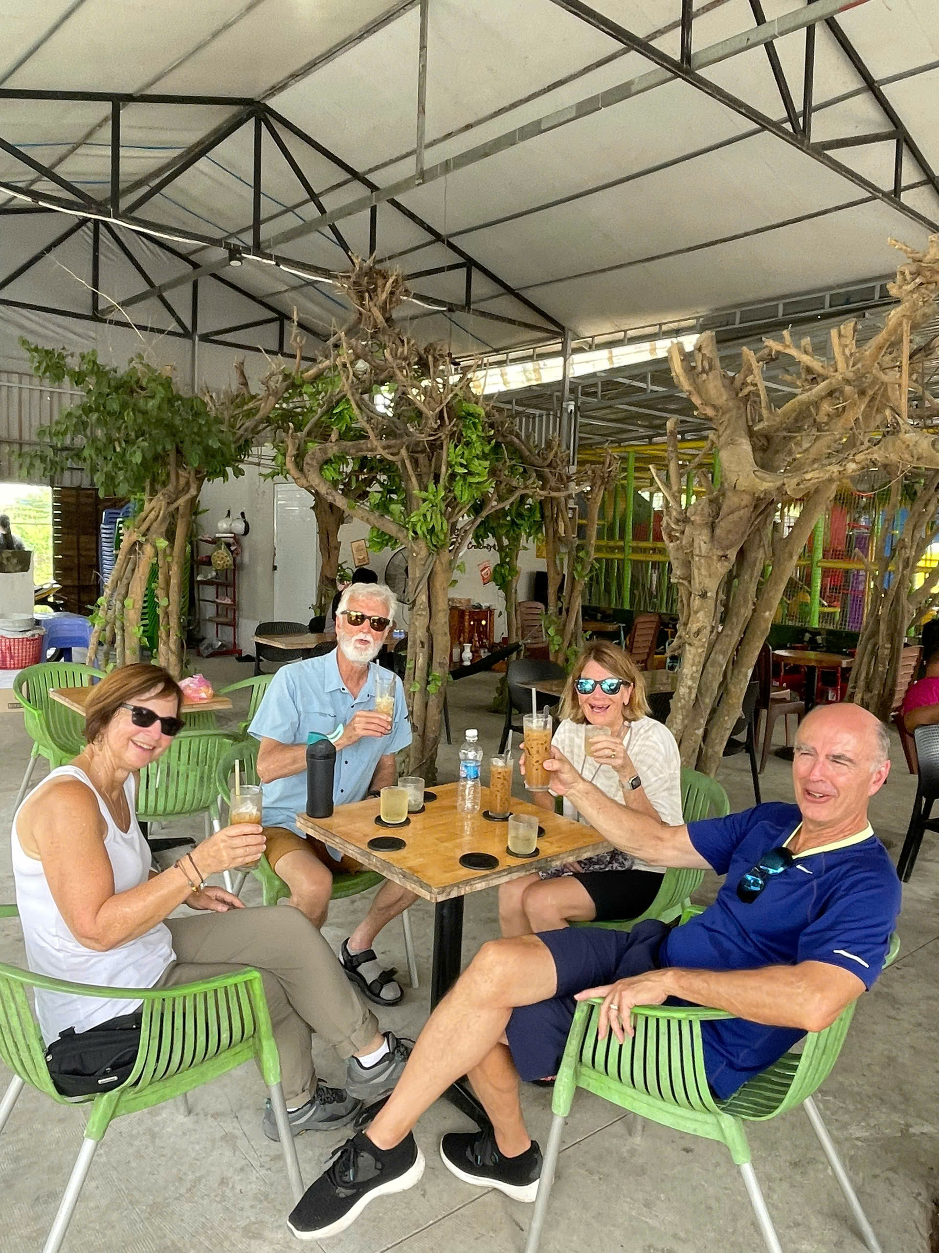 Coffee break at local cafe